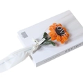 Handmade plush sunflower with LOVE heart tag and white Just for you ribbon - Finished Sunflower (With Packaging) / Orange Yellow