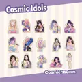 30-piece PET sticker pack featuring blue-purple anime characters with gold foil details - Idol Fantasy