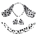 Dalmatian costume 3-piece set with spotted ears headband, bow tie and tail for cosplay - Dalmatian 3-Piece Set (Headband/Bowtie/Tail)