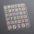 Self-adhesive nail sticker M-613 with iridescent laser flower and butterfly patterns - European Church Window Flower (M-613) / M-613