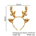 Cute giraffe antler headband with orange spots, dimensions 21cm by 24cm, for hair styling - Small Antlers Spotted