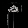 Silver crown cake topper with sparkling white rhinestones and colorful stars - Alloy Rhinestone Crown No.4