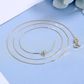 0.5mm Diameter Box With Universal Chain 45cm Long Gold Color. / 925 Silver