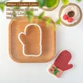 Glove shaped Christmas fondant cookie cutter tool measuring 6.5x9cm for holiday baking - Gloves Cutter