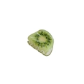Mini acrylic hair clip featuring a translucent light green kiwi fruit slice design - Kiwi Clip 4cm