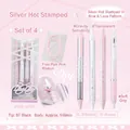 Set de 4 bolígrafos de gel rosa Romantic Bubble con cintas decorativas de ballet DIY - 4 Piezas/Juego / Rosa