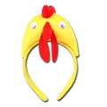 Cute yellow chick plush headband with red comb for cosplay and animal party costume - Chicken