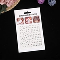Iridescent facial rhinestone stickers with assorted teardrop and round gem shapes - Mixed White Waterdrop Diamond Style (1)