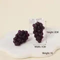 Mini juguete de uva púrpura TPR, 2 cm de altura, modelo sensorial para aliviar estrés - Uva Morada