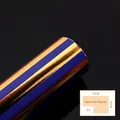 Blue and gold foil striped gift wrapping paper in 50x70cm size for special occasions - Gold Foil Stripes