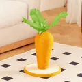 Arbre à chat carotte petite taille 27cm de haut avec corde orange et feuilles vertes - Petite Taille
