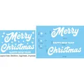 Weiße Merry Christmas und Happy New Year Fensteraufkleber mit Sternen für Glasdeko - Buchstabenstil 18-Frohes Neues Jahr