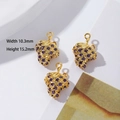 18K gold plated grape charm with purple zircons for jewelry making 10.3x15.2mm - Style 11 Purple Grape