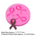 Molde de silicona rosa con forma de lazo para decoración de pasteles y fondant - Estilo Símbolo de Cinta (A47) / Rosa