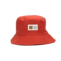 Damen Sonnenhut in Rot mit UV-Schutz, gesteppter Krempe und rechteckigem Marken-Patch - Burgunderrot