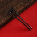 Épingle à cheveux minimaliste en bois de santal en forme de U pour coiffure élégante - Forme de Cœur Double Broche 【13 Perforé】