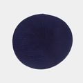 Détail du béret en maille bleu marine avec strass bleus et texture tricotée - M (56-58cm) / Bleu marine