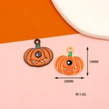 Macro shot of Halloween pumpkin charms with 19mm size and 1.6g weight details - One-eyed Pumpkin