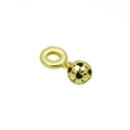 Detailansicht goldener Fußball-Anhänger mit Herz- und Streifenmuster aus 18k vergoldetem Kupfer - Gold Schwarz (Nur Anhänger)