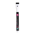 Erasable liquid chalk marker in black with integrated eraser sponge on the cap - Magnetic Cap Eraser Black Barrel / White