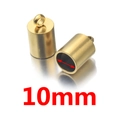 Terminales cilíndricos de 10mm en acero inoxidable chapado en oro 18K para joyas DIY - Diámetro interior 10mm / Dorado