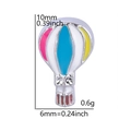 Hot air balloon charm with pink blue enamel and crystals for floating locket - Colorful Hot Air Balloon (F1170)
