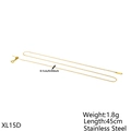 Dettagli della catena in acciaio inossidabile dorato da 45cm, peso 1,8g e larghezza 0,1cm - Catena Oro / EU 45
