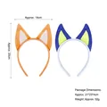 Blue dog ear headband made of soft plush fabric for Halloween cosplay costumes - Yellow Brown & Royal Blue Shepherd Dog Headbands [2Pcs/Pack]