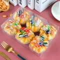 6-piece artificial mini cake set with realistic fruit toppings in a transparent gift box - Mint Fruit Mini Bread (XMB-07)
