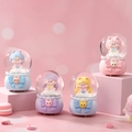 Luminous mermaid princess crystal ball music box with decorative bow and base - 2422 Pretty Girl