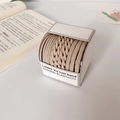 Elastic braided hair bands in light khaki color, 20 pieces in a minimalist display box - Beige Coffee (10pcs Box)