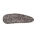 Charcoal grey crystal snap hair clip with a shimmering gunmetal rhinestone finish - Classic [Grey Teardrop]