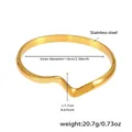 Polished 18k gold plated stainless steel V-shaped bangle with wave pattern - Gold V-Shape Wave Bracelet (Z476)