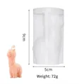 DIY alpaca siliconen mal voor kaarsen met perzikkleurig afgewerkt alpaca figuurtje - Alpaca - Dik Model