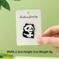 Pixel art panda enamel pin badge for clothes, width 2.3cm height 3cm weight 4g - Pixel Art Hands in Pocket Panda
