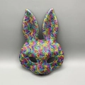 Máscara de conejo con lentejuelas para Pascua y Halloween con diseño de mosaico color - Lentejuelas Multicolor
