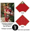 Red Christmas flower bouquet wrapping paper with snowflakes and cartoon character pattern - 5 Pcs/Pack / Hello Kitty Pointed Red Wrapping