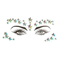 Iridescent star rhinestones face stickers for music festivals and party decorations - HF-048 Iridescent Star