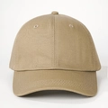 Classic khaki cotton baseball cap with adjustable strap and six-panel curved brim - One Size / Dark Khaki