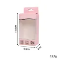 Pink portable eyelash curler in packaging with 11.6cm x 6.5cm dimensions and window - Pink Window Color Box