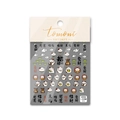 Détails des stickers ongles TO1156 avec chats porte-bonheur et lingots d'or de dessin - Style Chat de la Fortune Daruma (to1156)