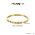 Disegno tecnico del bracciale con numeri romani e dimensioni interne precise di 60x50mm - Oro (KB190303-GC)