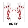 Henna temporary tattoo sticker red lace floral design for hands body art waterproof style - 220X210MM / HN-011