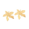 Elegante goldene Blumen-Ohrstecker aus Edelstahl mit minimalistischen unregelmäßigen Blüten - Unregelmäßiger organischer Blütenblatt-Stil (6#)