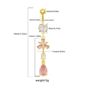 Tableau détaillé des tailles de piercing nombril fleur avec longueur de 59mm et specs - Pois Beige