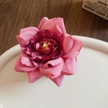Pink and purple gradient acrylic flower hair clip with realistic yellow stamen detail - 55# Claw Clip - Rose Red - Gradient Peony Style