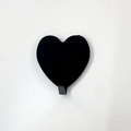 Minimalist black heart-shaped stainless steel wall hook for decorative room storage - Heart / 1 Piece / Black