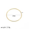 Minimalistisches 18k vergoldetes Edelstahl-Armband mit 64mm Innendurchmesser und 2mm Breite - Goldener Einzelschleifen-Dünnarmreif(TB7130) / 18K Vergoldet