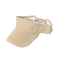 Detailansicht der khakifarbenen Sonnenblende mit Steppnähten und verstellbarem Klettverschluss - 58cm / Beige