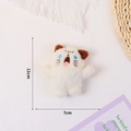 Portachiavi gatto di peluche bianco con occhi azzurri, dimensioni 11cm per 7cm - Gatto urlante bianco (Senza ciondolo)